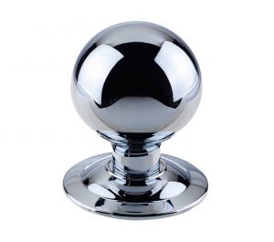 Centre Door Knob (75mm Diameter), Polished Chrome