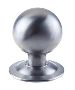 Centre Door Knob (75mm Diameter), Satin Chrome