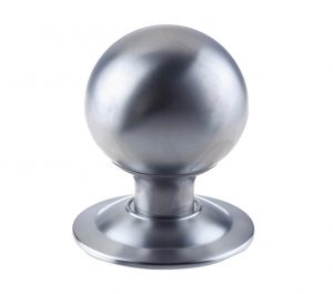 Centre Door Knob (75mm Diameter), Satin Chrome