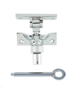 Lockable Brighton Sash Window Fastener, Polished Chrome