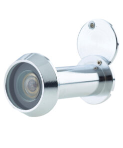 200 Degree Door Viewer With Intumescent Strip, Polished Chrome