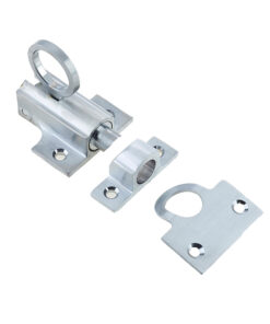 Fanlight Window Catch With Ring Pull (63mm), Satin Chrome