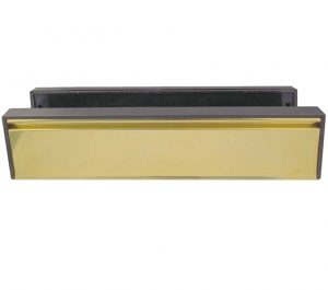 Telescopic PVCu Sleeved Letterplate (295mm x 71mm), Gold Anodised