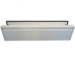 Telescopic PVCu Sleeved Letterplate (295mm x 71mm), White