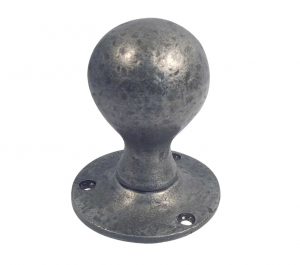 Ball Shape Mortice Door Knobs, Pewter Finish (Sold In Pairs)
