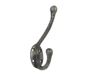 Frelan Hardware Hat & Coat Hook - 125mm - Pewter Finish