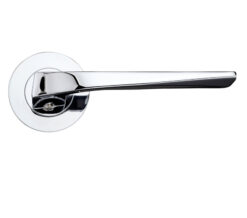 Lyra Lever On Round Rose, Polished Chrome (sold in pairs)