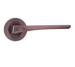 Lyra Lever On Round Rose, Electro Coated Bronze  (sold in pairs)