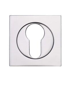 Square Euro Profile Escutcheon, Polished Chrome