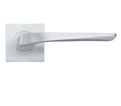 Lyra Lever On Square Rose, Satin Chrome (sold in pairs)