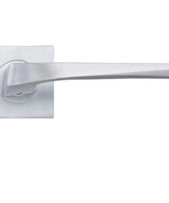 Lyra Lever On Square Rose, Satin Chrome (sold in pairs)