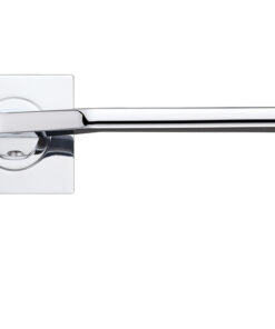 Auriga Lever On Square Rose, Polished Chrome (sold in pairs)