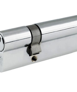 Precision Euro Profile British Standard 5 Pin Offset Double Cylinders (Various Sizes), Polished Chrome