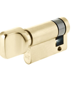 Precision Euro Profile Single Body Cylinder Turn Only, Polished Brass