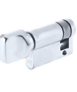 Precision Euro Profile Single Body Cylinder Turn Only, Polished Chrome