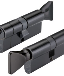 Precision Euro Profile Cylinder & Turn (Various Sizes), Black