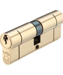 Precision Euro Profile British Standard 5 Pin Double Cylinders (Various Sizes), Polished Brass