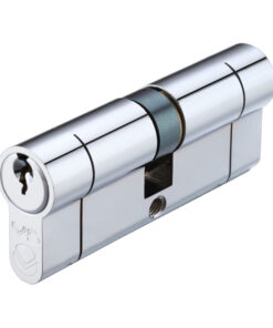 Precision Euro Profile British Standard 5 Pin Double Cylinders (Various Sizes), Polished Chrome