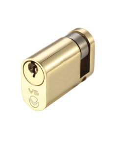 Precision Oval Profile 5 Pin Single Cylinders (40mm OR 45mm), Polished Brass