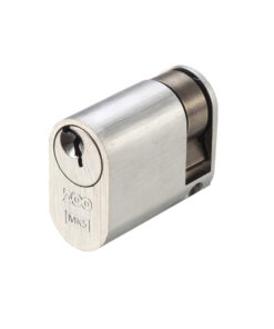 Precision Oval Profile 5 Pin Single Cylinders (40mm OR 45mm), Satin Chrome