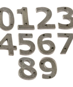 Jedo Collection Valley Forge Face Fix 0-9 Numerals (75mm), Pewter Patina
