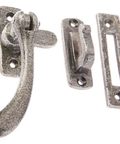 Jedo Collection Valley Forge Bulb End Casement Window Fastener (95mm x 55mm), Pewter Patina
