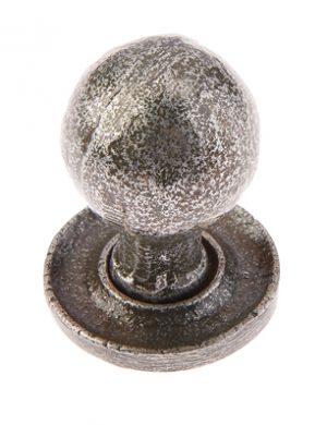 Jedo Collection Valley Forge Round Cabinet Knob (27mm x 39mm), Pewter Patina
