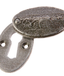 Jedo Collection Valley Forge Covered Standard Profile Escutcheon (50mm x 31mm), Pewter Patina