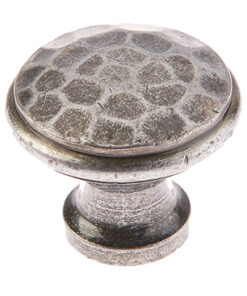 Jedo Collection Valley Forge Hammered Cabinet Knob (20mm, 30mm OR 40mm), Pewter Patina