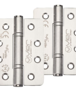 Precision 4 Inch Grade 14 High Performance Radius Edge Hinge, Satin Stainless Steel  (sold in pairs)