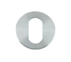 Oval Profile Key Escutcheon, Satin Stainless Steel