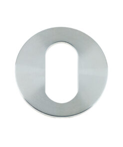 Oval Profile Key Escutcheon, Satin Stainless Steel