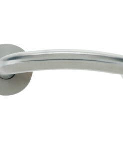 Arch RTD Lever On Round Rose, Satin Stainless Steel  (sold in pairs)