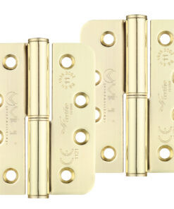Precision 4 Inch Grade 11 Radius Edge Lift-Off Hinge, Electro Brass  (sold in pairs)