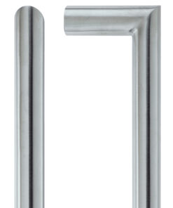Mitred Pull Handle (19mm OR 21mm Bar Diameter), Satin Stainless Steel