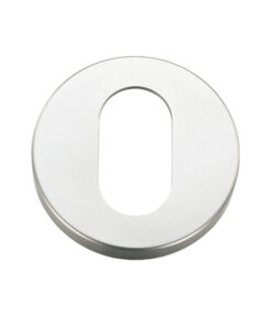 Architectural Aluminium Oval Profile Escutcheon, Satin Aluminium