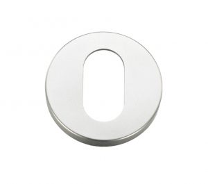 Architectural Aluminium Oval Profile Escutcheon, Satin Aluminium
