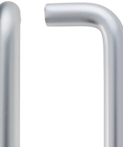Architectural Aluminium D Pull Handles (19mm or 22mm Bar Diameter), Satin Aluminium