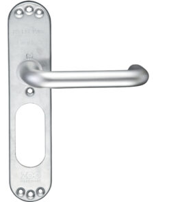 Architectural Aluminium RTD Lever On Inner Long Backplate, Satin Aluminium