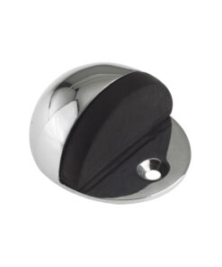 Oval Floor Mounted Door Stop (40mm x 48mm), Polished Chrome