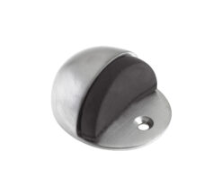 Oval Floor Mounted Door Stop (40mm x 48mm), Satin Chrome