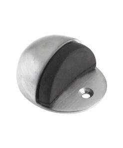 Oval Floor Mounted Door Stop (40mm x 48mm), Satin Chrome