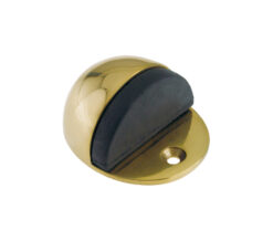 Oval Floor Mounted Door Stop (40mm x 48mm), Polished Brass