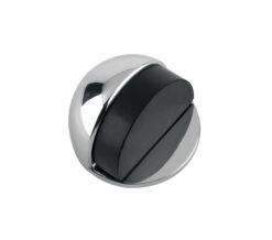 Oval Floor Mounted Door Stop (45mm Diameter), Polished Chrome