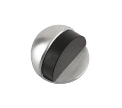Oval Floor Mounted Door Stop (45mm Diameter), Satin Chrome