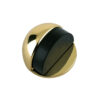 Oval Floor Mounted Door Stop (45mm Diameter), Polished Brass