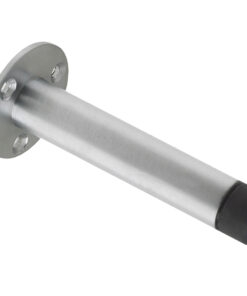 Cylinder Door Stop With Rose (90mm), Satin Chrome