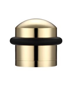 Domed Floor Mounted Door Stop - 31mm - Polished Brass