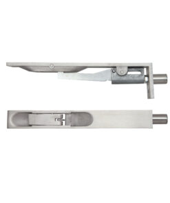 ZAS Square Profile Lever Action Flush Bolts (Various Sizes), Satin Stainless Steel