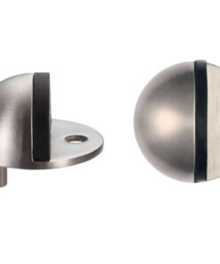 ZAS Face Fix Floor Mounted Oval Door Stop (40mm Diameter) Satin OR Polished Stainless Steel
